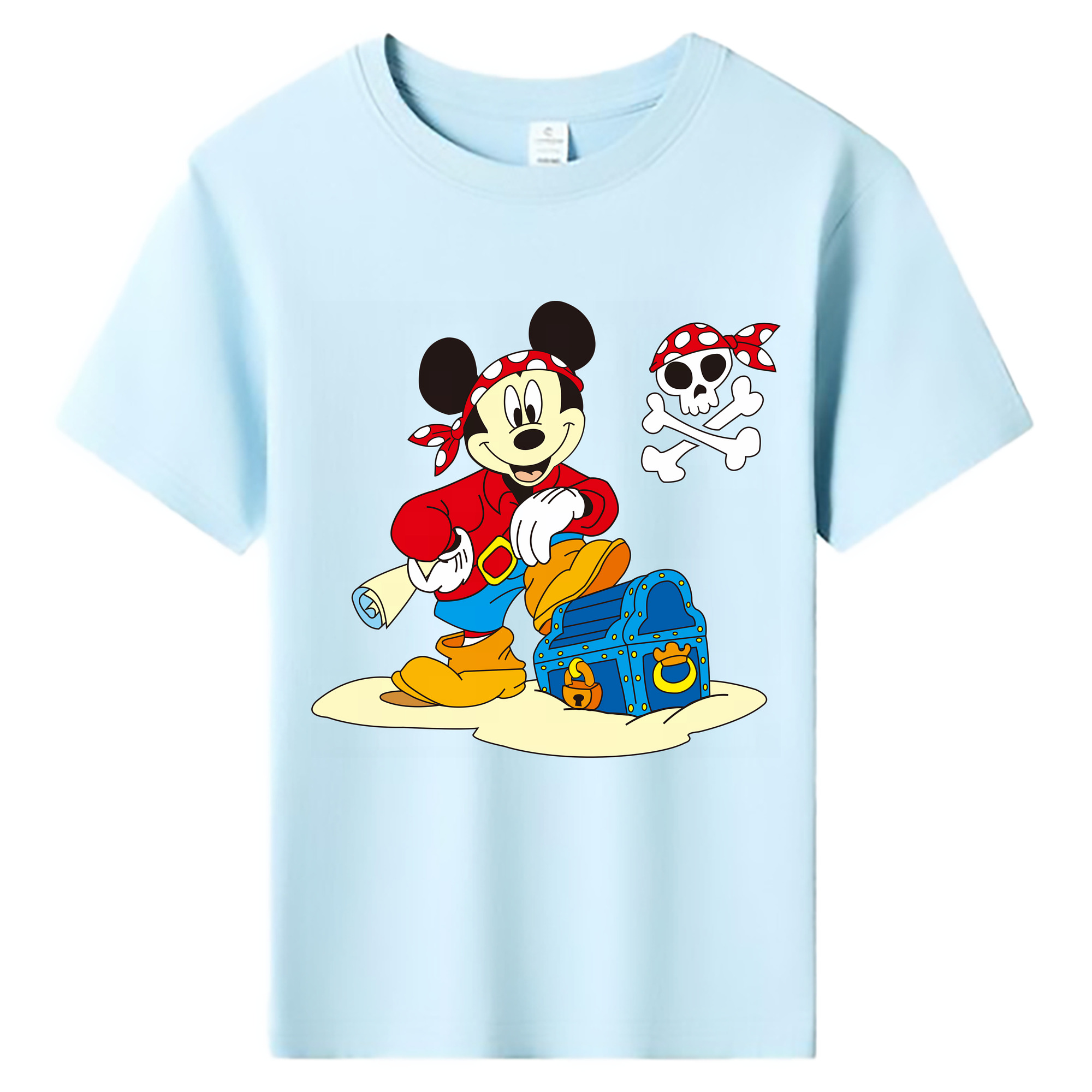 （画像用） ミッキーマウス Mickey Mouse 綿100％キッズTシャツ（フロントプリント）